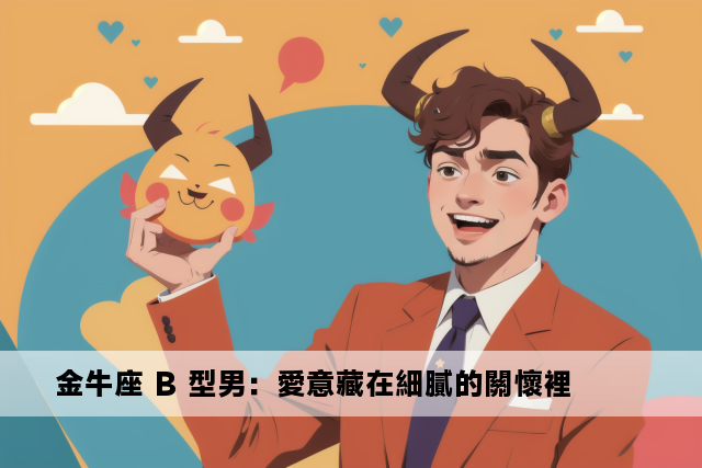 金牛座 B 型男：愛意藏在細膩的關懷裡